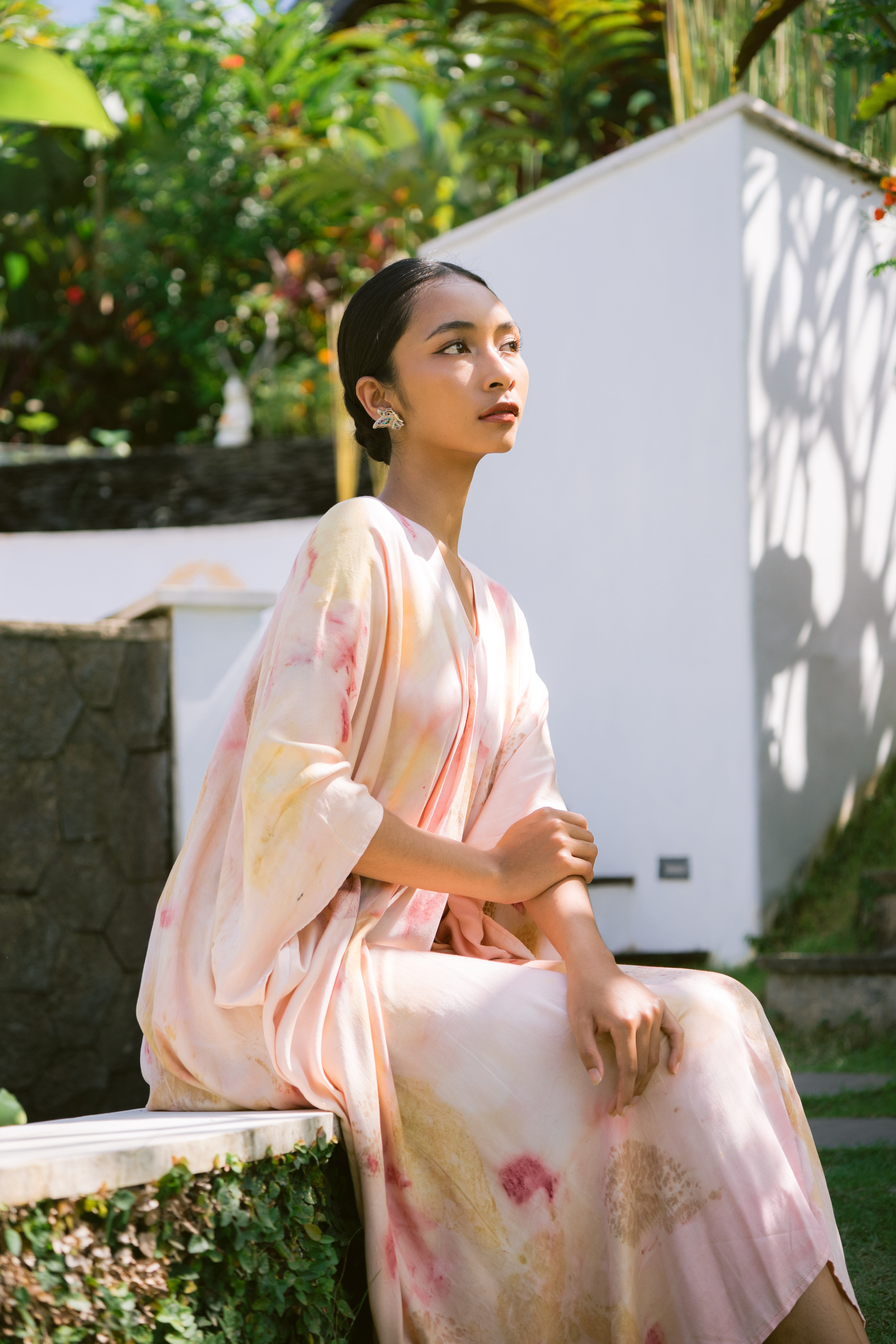 The Parvati – Red, Pink, Purple & Yellow  Eco Vero Friendly  Print Dress